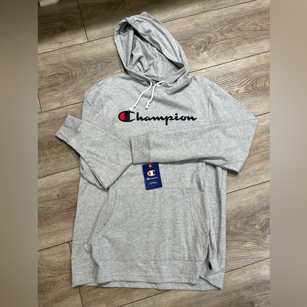 Champion Gray Hoodie-style T-shirt. New with tags!